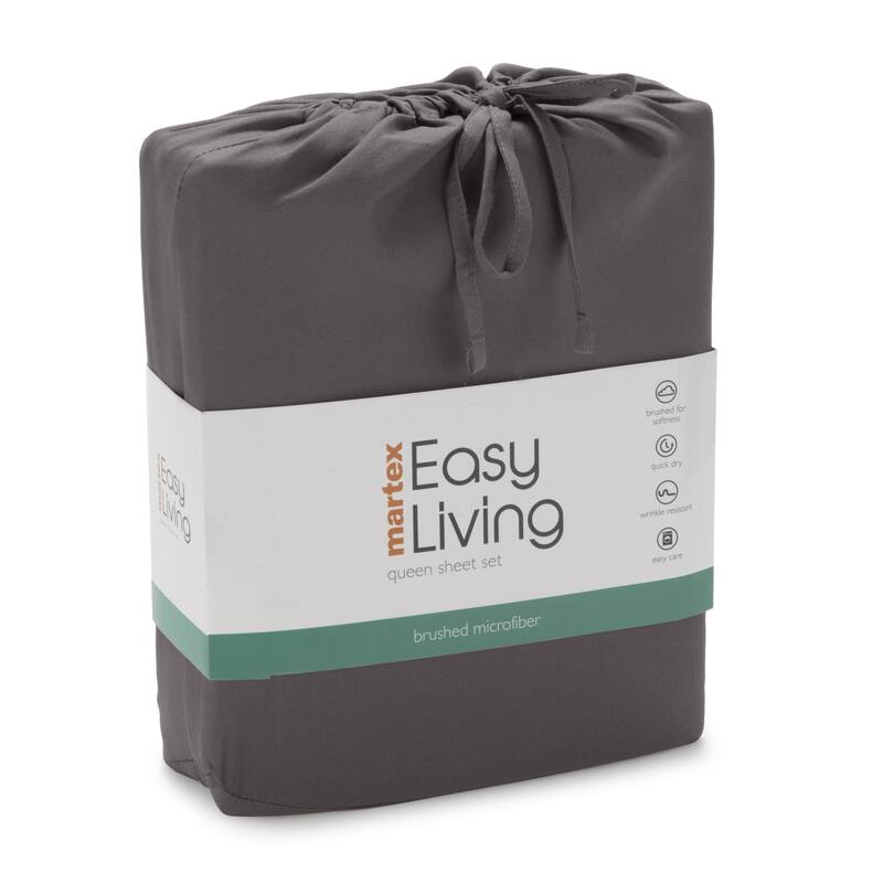 Martex Easy Living Brushed Microfiber Soft Wrinkle Resistant Sheet Set