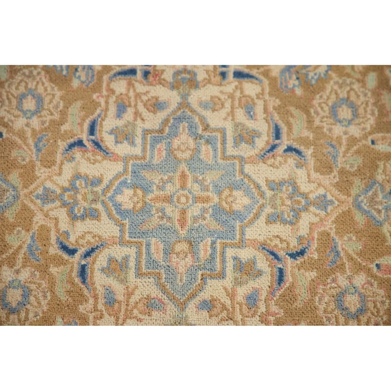Hand Knotted Oriental 100% Wool Carpet Traditional Floral Coral Mashad Area Rug - 12' 5'' X 9' 3''