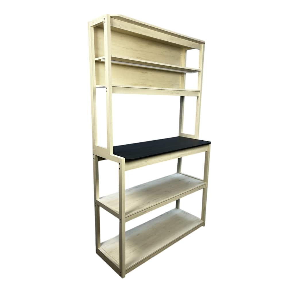 39.37" 5-Tier Bakers Rack for Kitchen with Storage, Coffee Bar, Kitchen Shelves, Microwave Stand