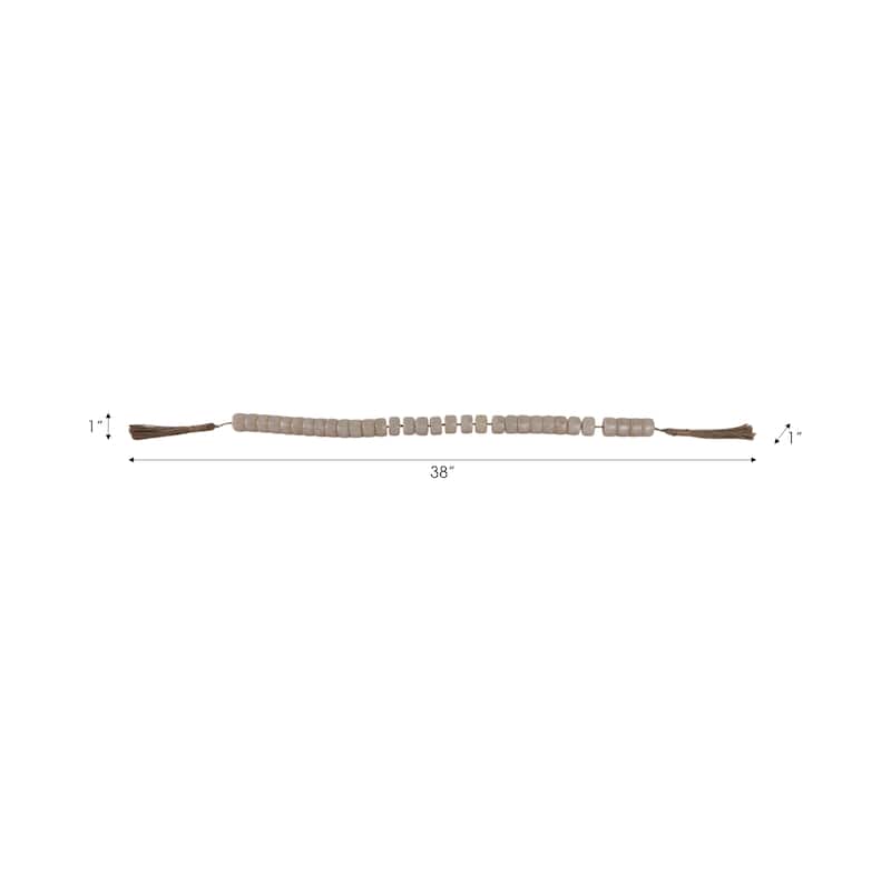 Resin Jute Decorative Beads Tassel Accents Featuring Woven Detailing