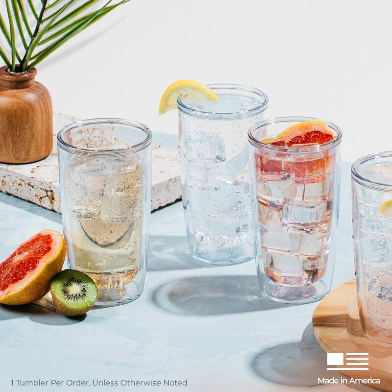 Tervis Crystal Clear Tabletop Made in USA Double Walled Insulated Travel Tumbler, Classic