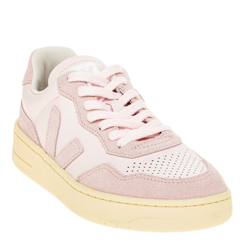 Veja Women's V-90 Leather Sneakers in Pale Pink - 40 EU