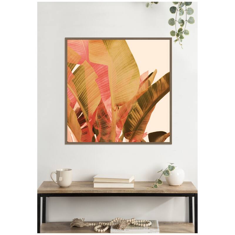 Kate and Laurel Summer Layers No. 1 by Alicia Bock Framed Canvas Wall Art Print