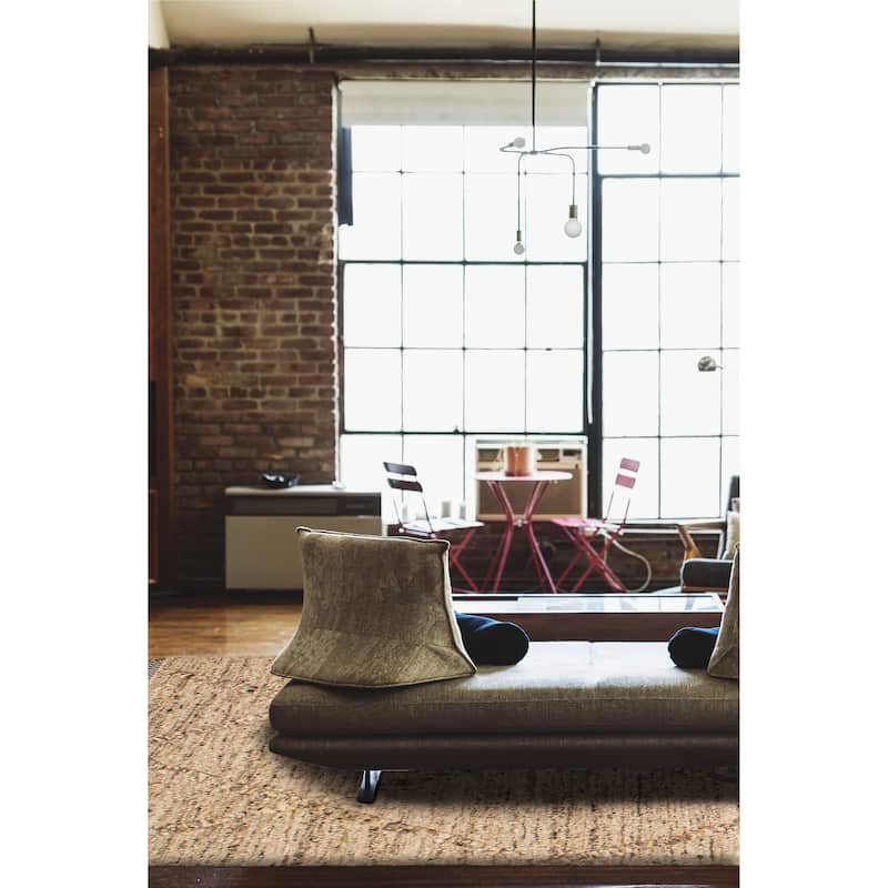 ECARPETGALLERY Flat-Weave Marrakech Ivory Wool Kilim - 5'4 x 7'11
