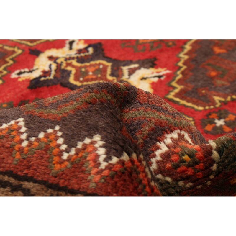 ECARPETGALLERY Hand-knotted Andelz Red Wool Rug - 4'1 x 6'3