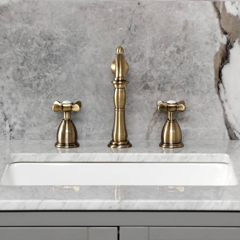 Kingston Brass Essex Widespread Bathroom Faucet with Brass Pop-Up