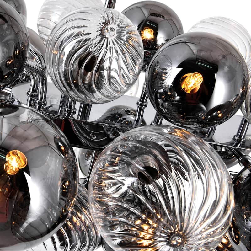 Pallocino 27 Light Island/Pool Table Chandelier With Chrome Finish