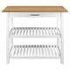preview thumbnail 25 of 37, 2-shelf Natural Solid Wood Top Kitchen Island - N/A