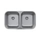 preview thumbnail 1 of 3, Karran Undermount Stainless Steel 32 in. 50/50 Double Bowl Sink