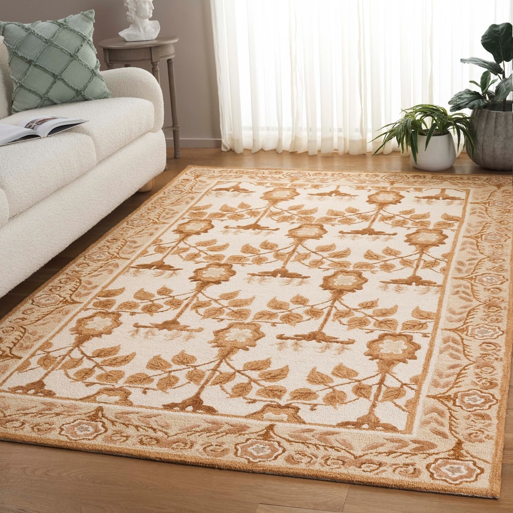 SAFAVIEH Handmade Earthly Treasure Aurelija Traditional Wool Rug