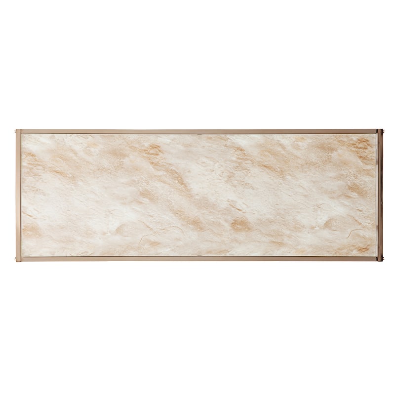 SEI Furniture Simons Faux Marble Geometric Console Table