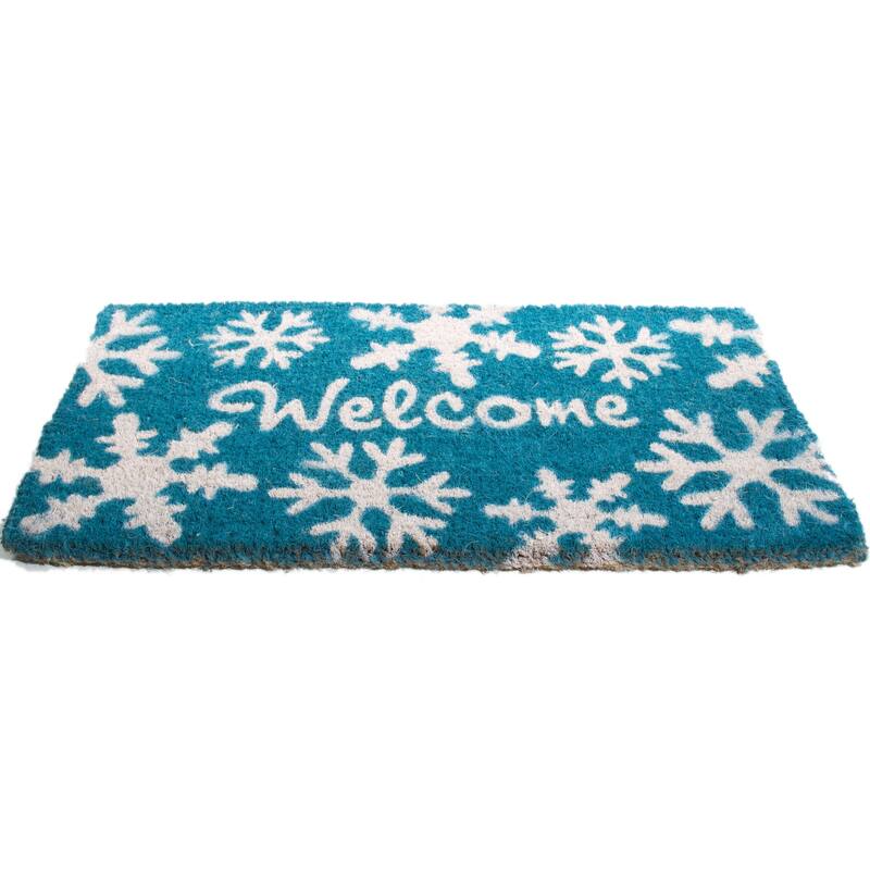 Welcome Snow Flakes Door Mat - Door Mat