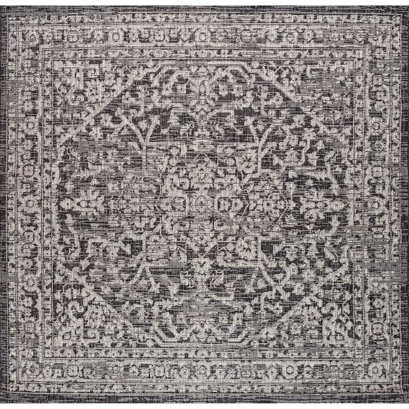 JONATHAN Y Medallion Textured Weave Indoor/Outdoor Area Rug