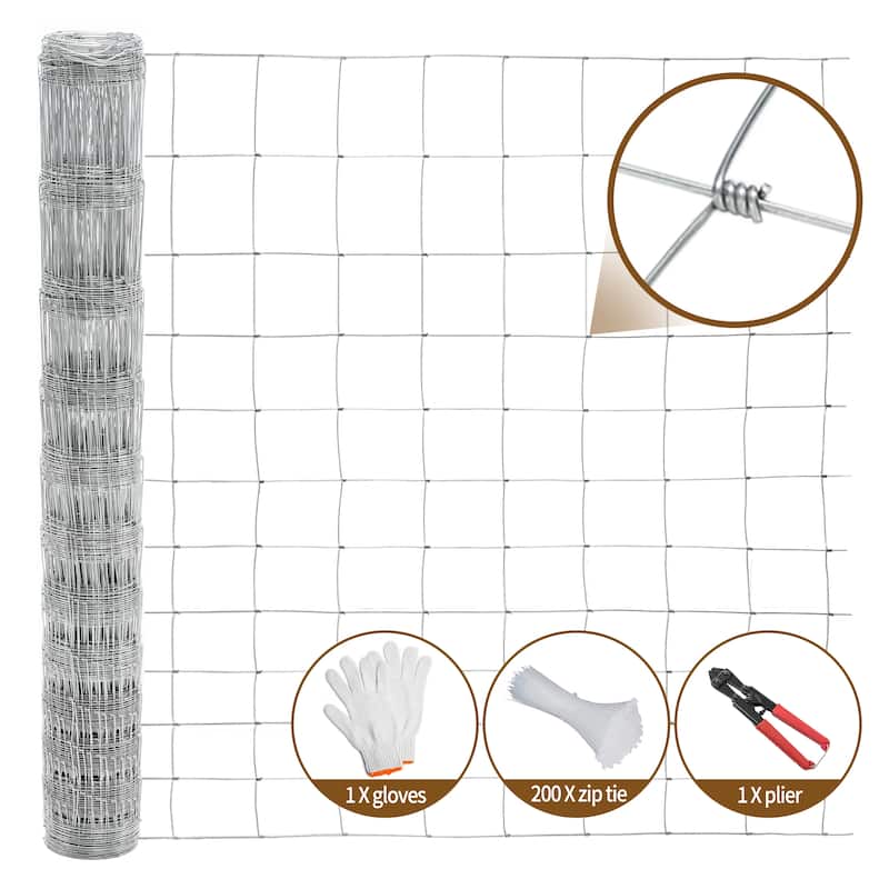 GDFStudio - Henry Advanced Weave Galvanized Steel Farm Fence