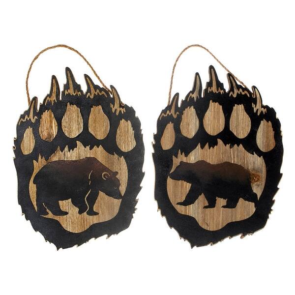 Metal Fir Bear Paw Wall Decor (asstd) Set Of 2 Bed Bath & Beyond