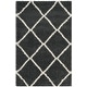 preview thumbnail 103 of 161, SAFAVIEH Hudson Shag Estella Diamond Trellis 2-inch Thick Rug 3' x 5' - Dark Grey/Ivory