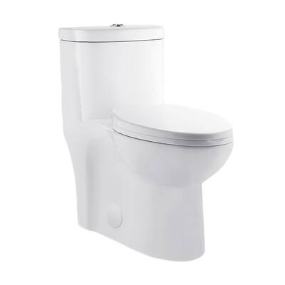 Besanon One Piece Elongated Toilet With Touchless Retrofit Dual Flush 1.1/1.6 Gpf - 27.75" x 15.55" 28.4"