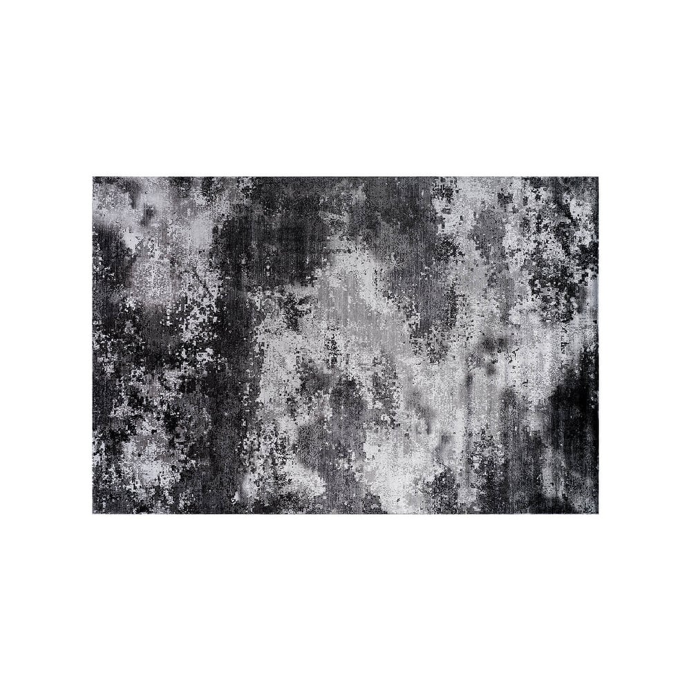 Beverly Rug Queen Abstract Non-Slip Rubber Back Washable Indoor Area Rug