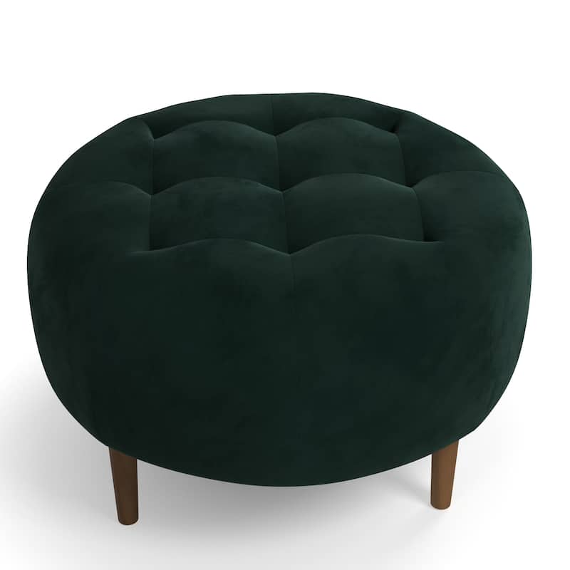 Bloomfield Round Velvet Ottoman