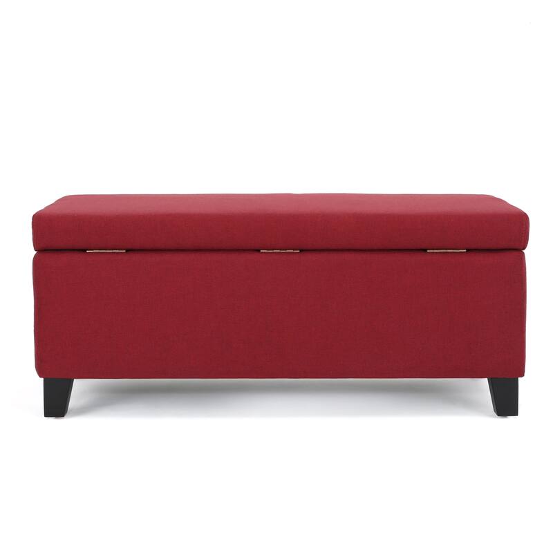Roomfitters Upholstered Storage Ottoman, Modern Bench with Lift-Top Lid for Entryway, Living Room