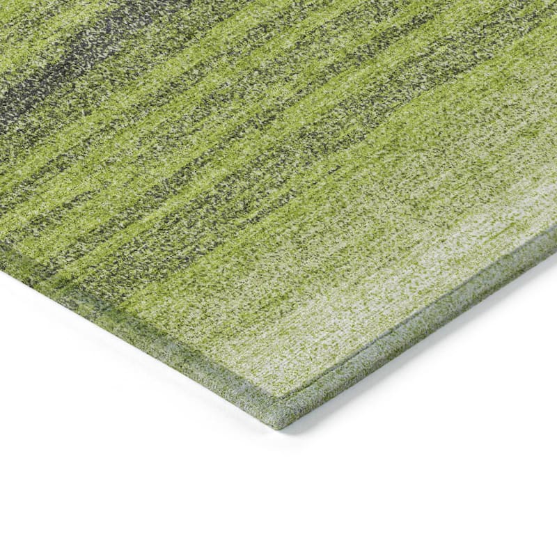 Machine Washable Indoor/ Outdoor Ombre Stripe Chantille Rug