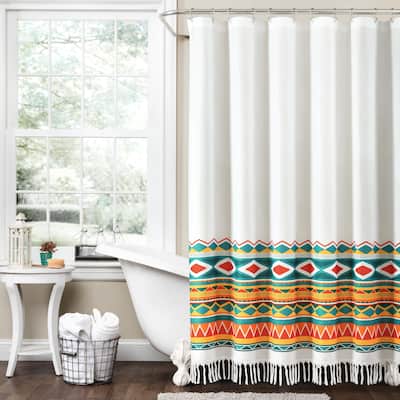 Lush Decor Boho Viviane Geo Shower Curtain