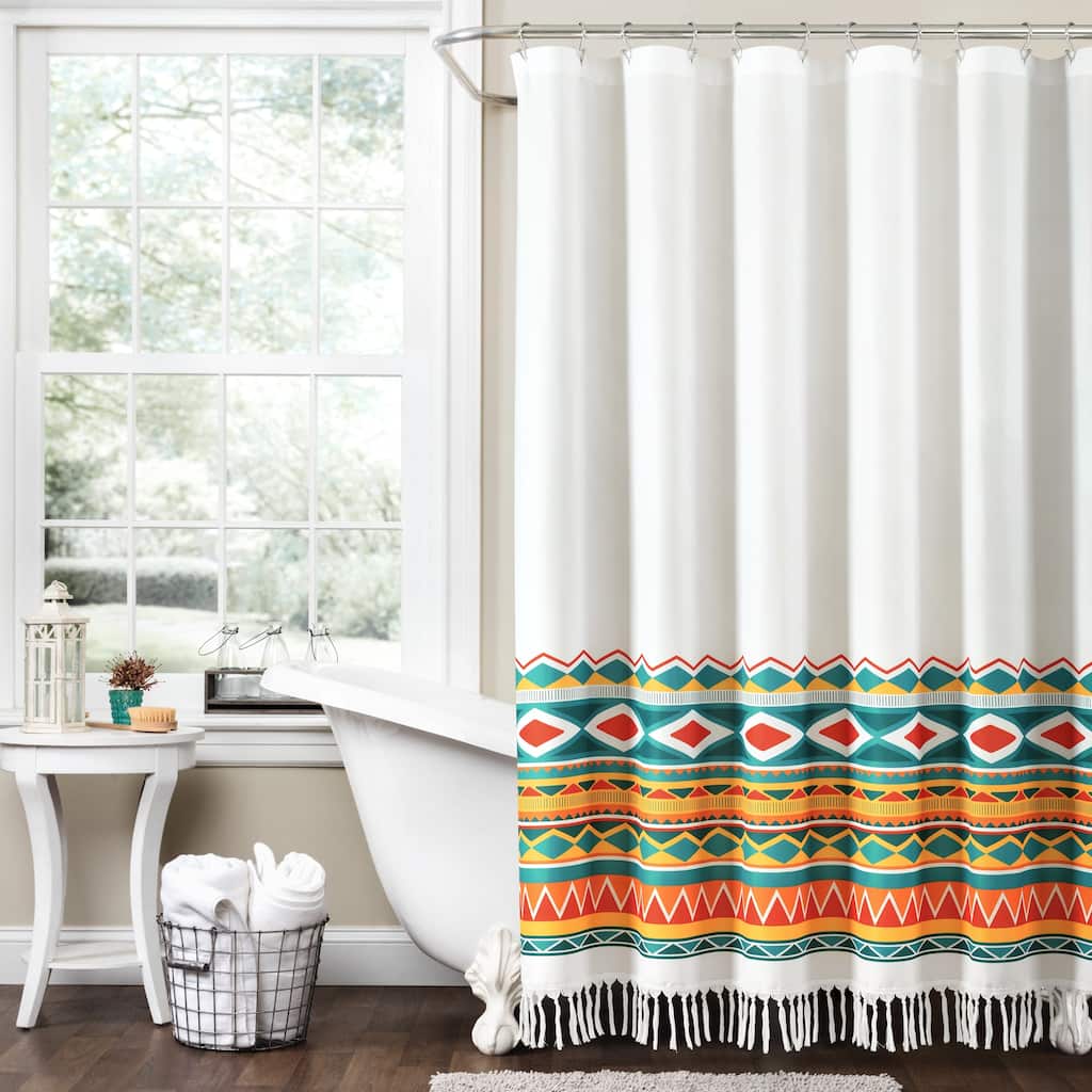 Lush Decor Boho Viviane Geo Shower Curtain
