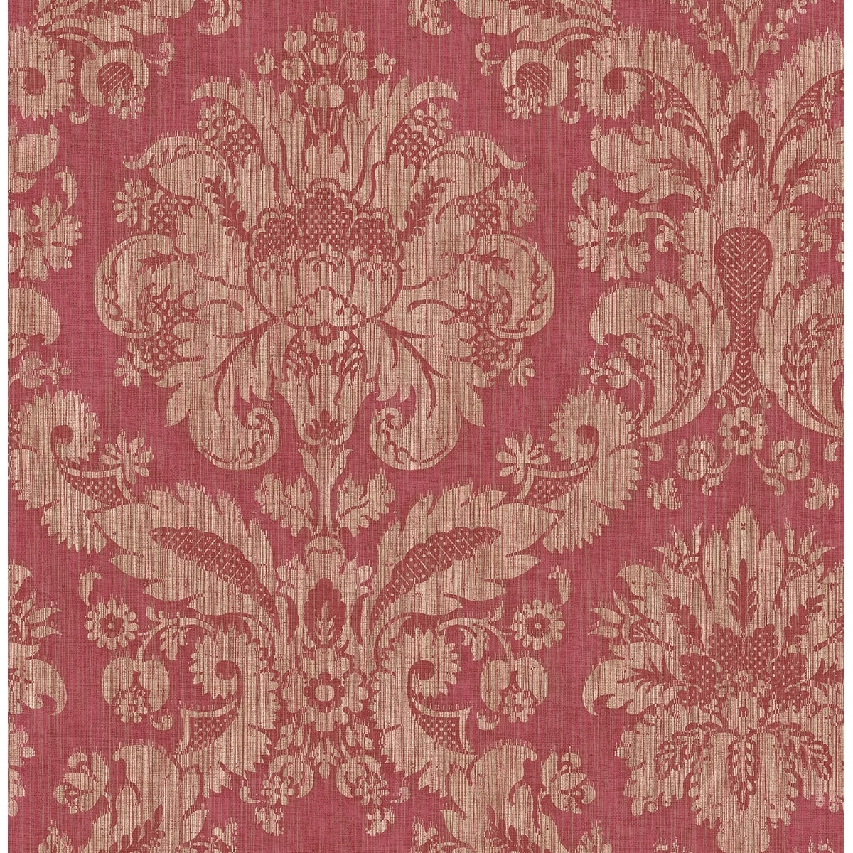 Seabrook Designs Paula Damask Unpasted Wallpaper