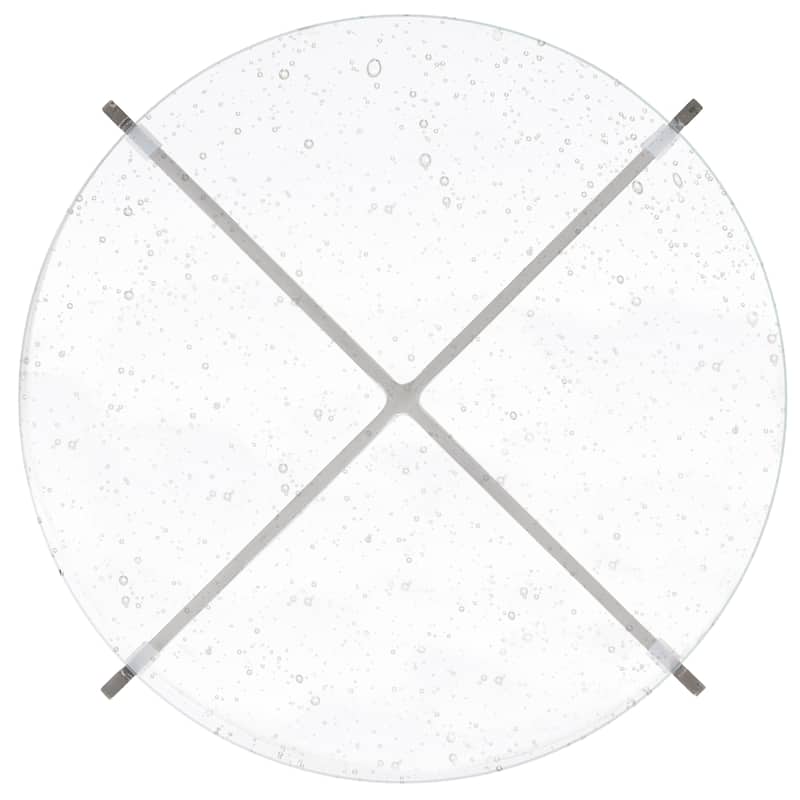 SAFAVIEH Couture Hannamaria Bubble Glass Table - 13 IN W x 13 IN D x 20 IN H