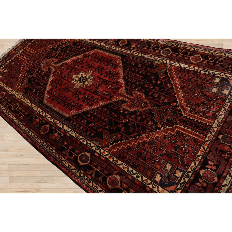 5x9'11'' Hand Knotted Wool Rust Malayer Traditional Plush Pile Rug - 5' x 9' 11''