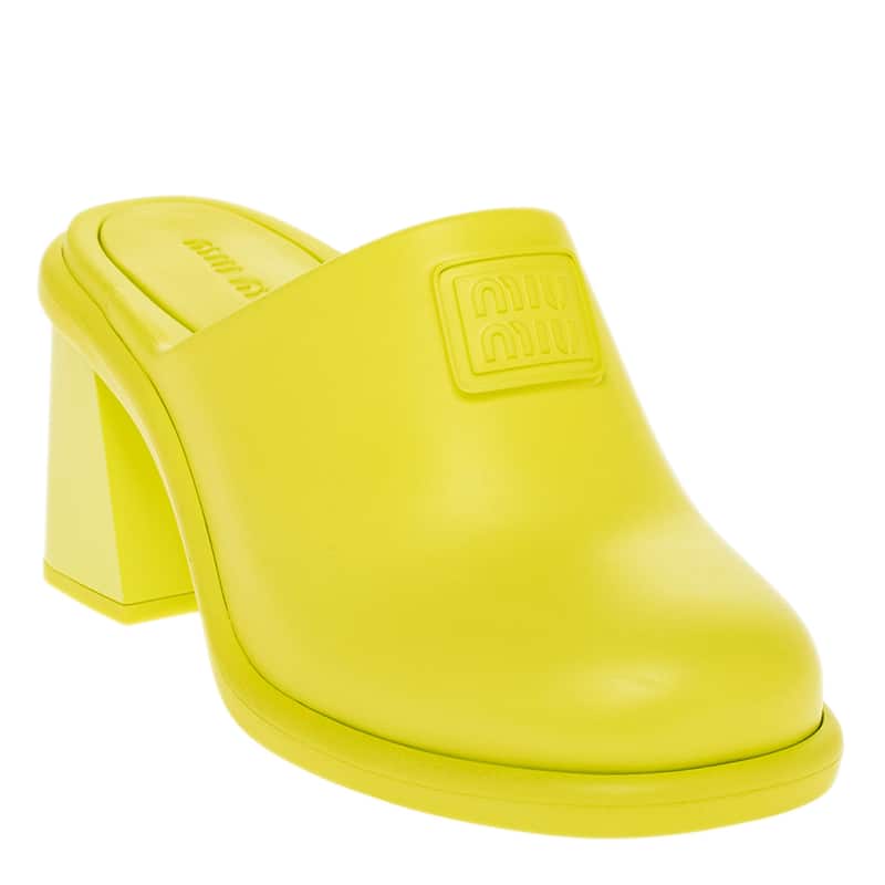 Miu Miu Rubber Heeled Mules - 36 EU
