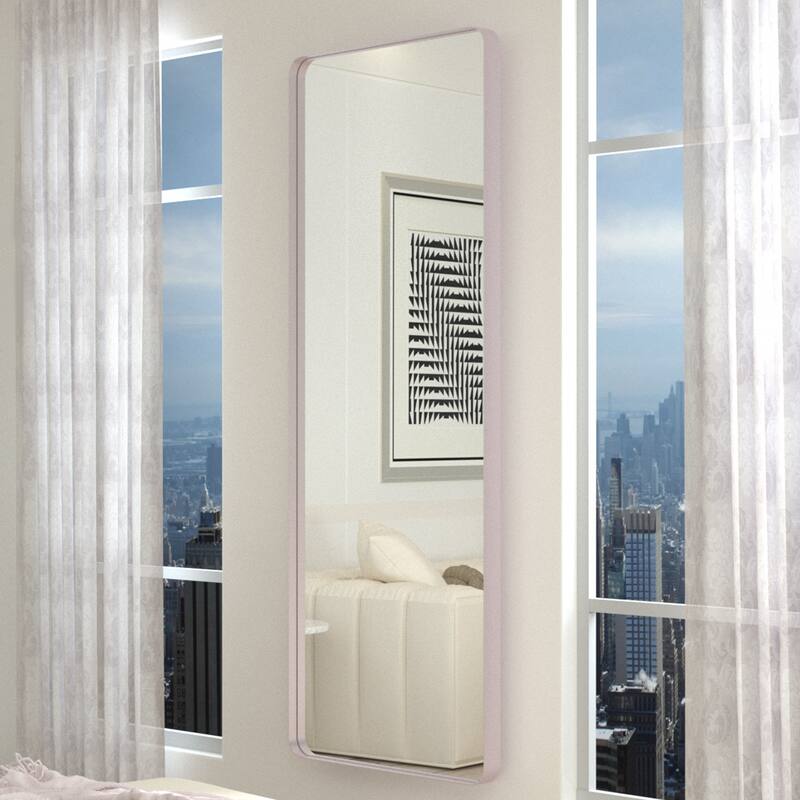 Rectangle Bathroom Mirror for Vanity Wall Mounted Vertical Horizontal Makeup Mirror - 65x22" - Purple-gold