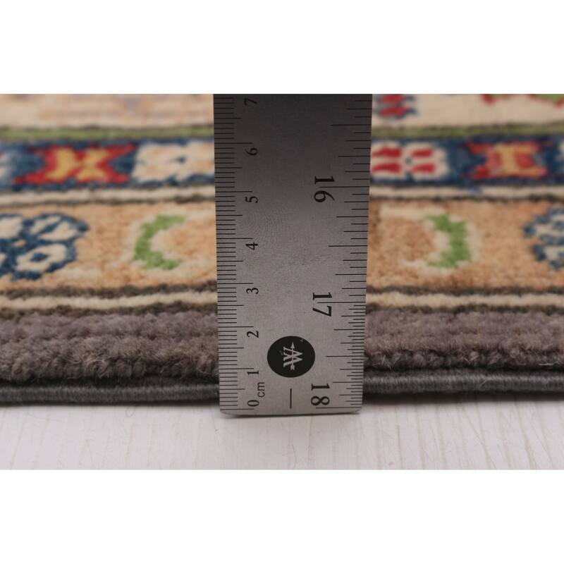 ECARPETGALLERY Hand-knotted Uzbek Ghazni Grey Wool Rug - 5'1 x 7'0