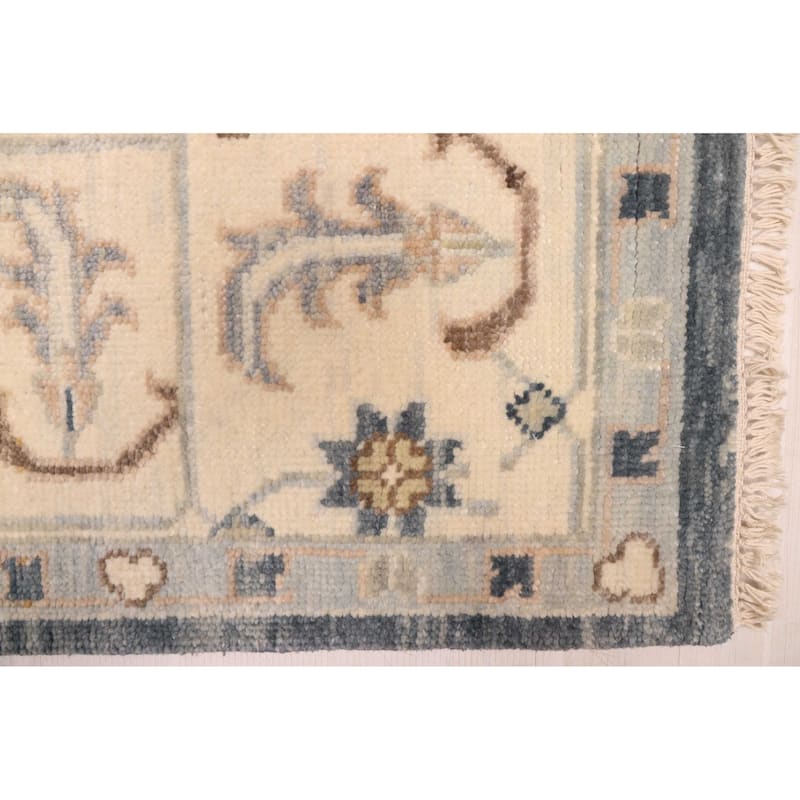 ECARPETGALLERY Hand-knotted Modern Oushak Dark Navy Wool Rug - 9'1 x 12'0