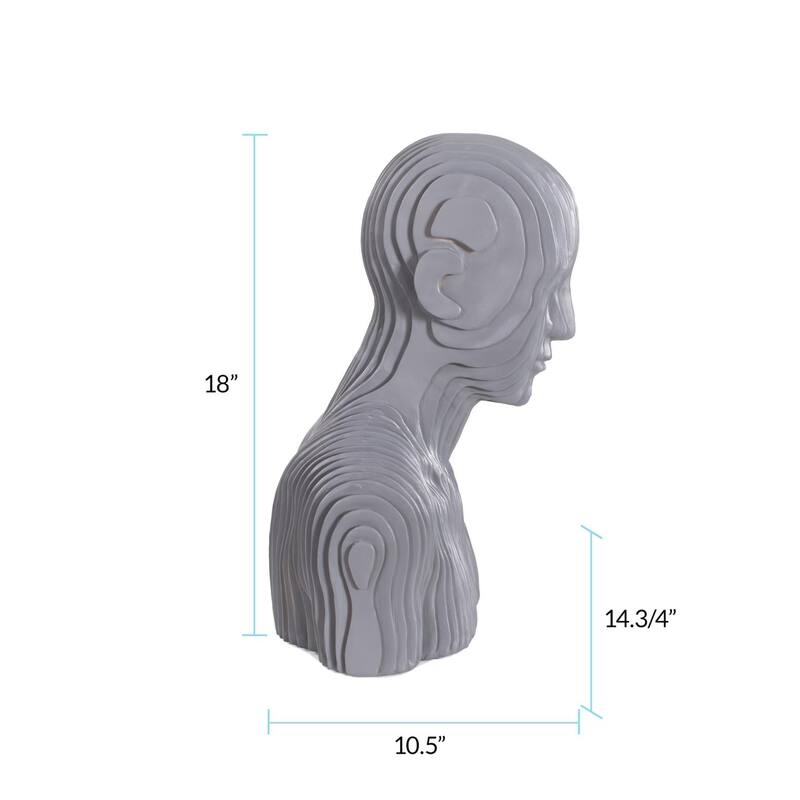 Abstract View Of The Human Body Sculpture - 18H x 14.3/4W x 10.5D
