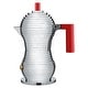 Alessi MDL02/6 R Cast Espresso Koffiezetapparaat met Een Polyamide Handvat, Aluminium, 6 Kopjes, Rood : Lucchi, Michele De
