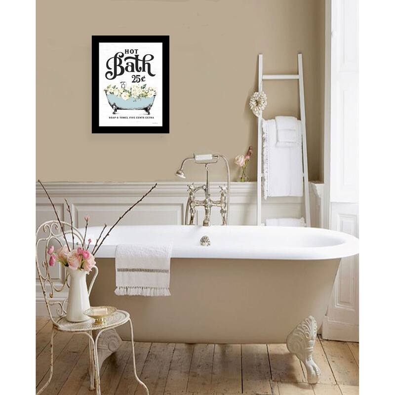 TrendyDecor4U Contemporary "Hot Bath" Framed Print Wall Art
