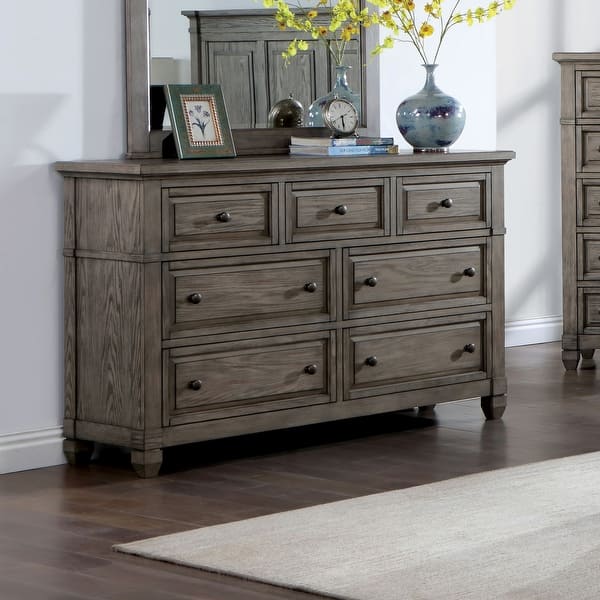Fron Transitional Warm Grey 60-inch Wide Wood 7-Drawer Dresser by Furniture of America - Bed Bath & Beyond - 38373630 Fron Transitional Warm Grey 60-inch Wide Wood 7-Drawer Dresser by Furniture of America - Bed Bath & Beyond - 38373630