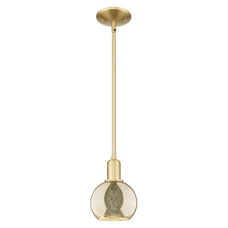 Innovations Lighting Endless Possibilities Arcadia - Athens - 1 Light 6" Stem Hung Mini Pendant - Mercury/Satin Gold