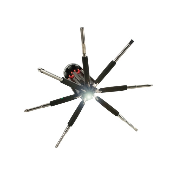 8-in-1 Portable Multi-Screwdriver With LED Flashlight Tool