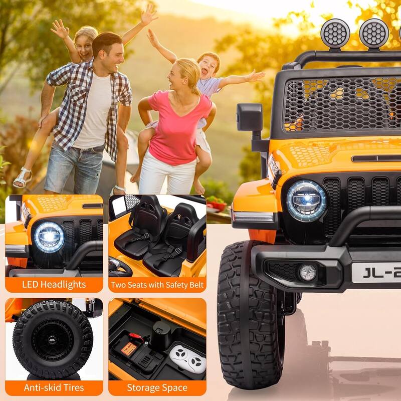24V 7AH Kids Ride on Truck Car 2 Seater Electric Vehicles for Toddles