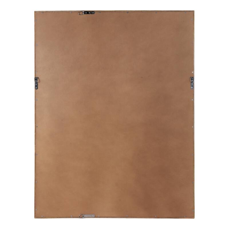 Paper Mache Wooden Frame Glass Wall Art - Ivory, 37x48 in.