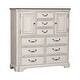 preview thumbnail 2 of 5, Abbey Road Porcelain White Churchill Brown Dressing Chest
