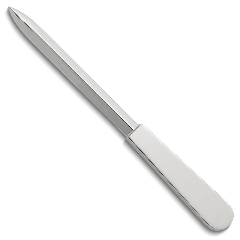 Curata Nickel-Plated Non-Tarnish Letter Opener - 1" x 7.25"