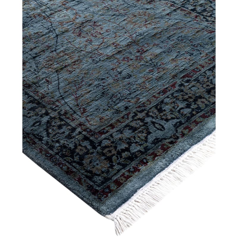 Overdyed One-of-a-Kind Hand-Knotted Runner Rug - Gray - 2' 5" x 8' 5"