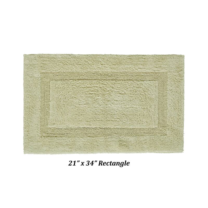 Better Trends Bath Rugs 100% Cotton Reversible Highly Water Absorbent Bathroom Rug for Shower, Sink, Bath Mats - Lux Collection