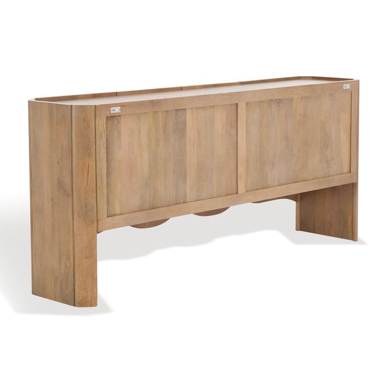 SAFAVIEH Couture Howie 4-Door Wood Sideboard - 71"W x 16"D x 32"H