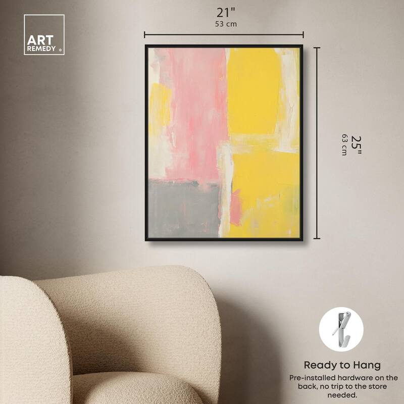 Blush and Sunshine Canvas by Art Remedy