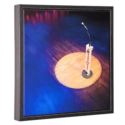 American Art Decor Grand Ole Opry WSM Microphone Stand Lacquered Canvas Print - 12" x 12"