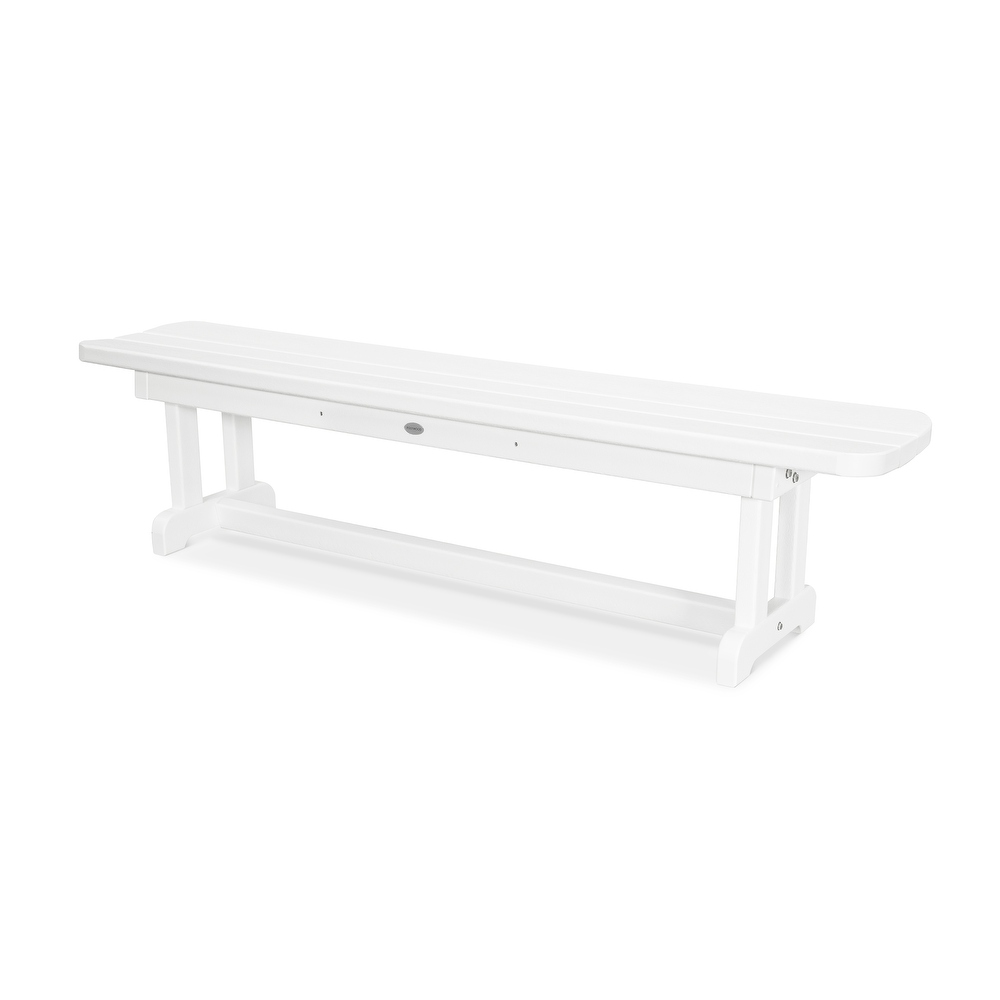 Polywood top backless bench